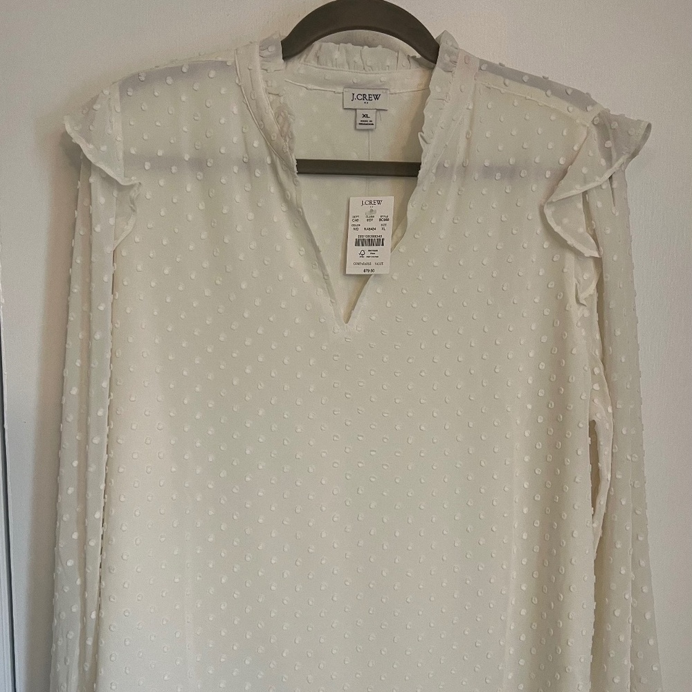 Jcrew Dotted Swiss Blouse